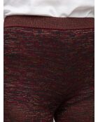 Pantalon bordeaux et Fabienne marron