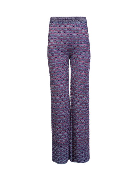 Josée space dye broek veelkleurig blauw/paars