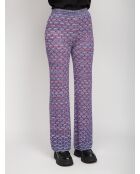 Josée space dye broek veelkleurig blauw/paars