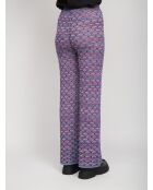 Josée space dye broek veelkleurig blauw/paars