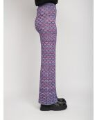 Josée space dye broek veelkleurig blauw/paars