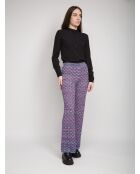 Josée space dye broek veelkleurig blauw/paars