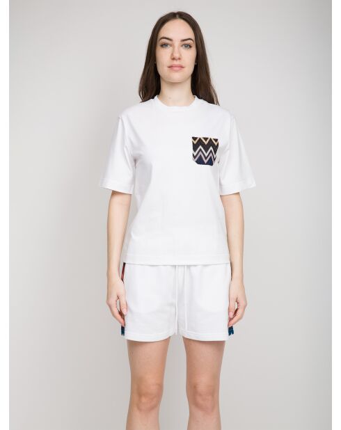 Viviane weißes Kurzarm-T-Shirt