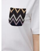 Viviane weißes Kurzarm-T-Shirt