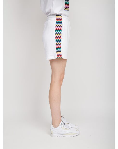 Witte korte broek met chevron Michèle
