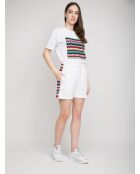Weiße Chevron-Shorts von Michèle