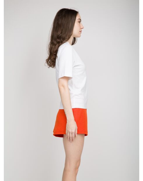 Weißes Kurzarm-T-Shirt