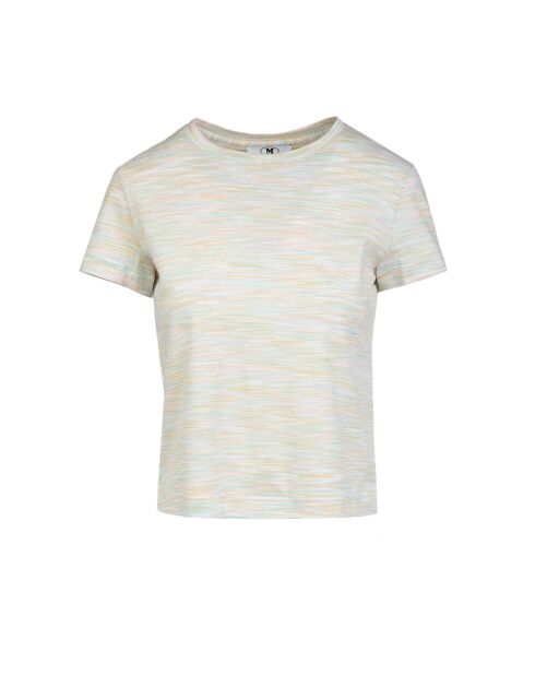 Beige jersey T-shirt met korte mouwen Fiammato Nicole