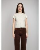 Beige jersey T-shirt met korte mouwen Fiammato Nicole