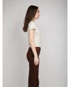 Beige jersey T-shirt met korte mouwen Fiammato Nicole