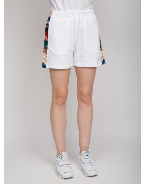 Liliane veelkleurige witte korte broek met chevron