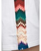 Liliane mehrfarbige weiße Chevron-Shorts