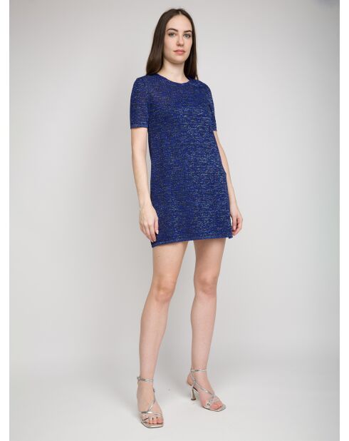 Blauw/zilveren Wendy-jurk