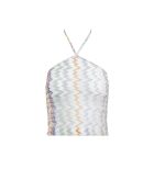 Top da resort Beatrice multicolor con motivo chevron