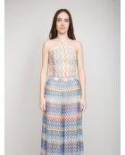 Top da resort Beatrice multicolor con motivo chevron