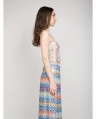 Top da resort Beatrice multicolor con motivo chevron