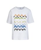 Quitterie t-shirt van wit jersey met korte mouwen