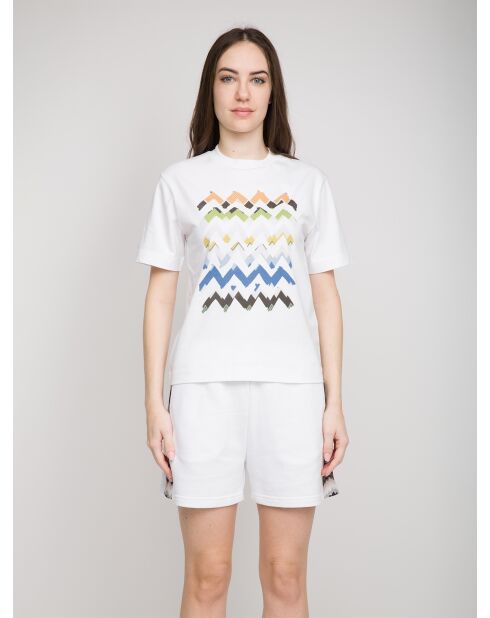 Quitterie t-shirt van wit jersey met korte mouwen