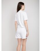 Quitterie t-shirt van wit jersey met korte mouwen