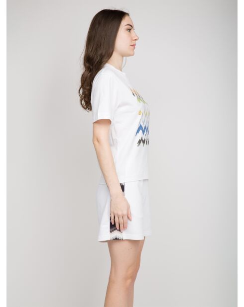 Quitterie t-shirt van wit jersey met korte mouwen