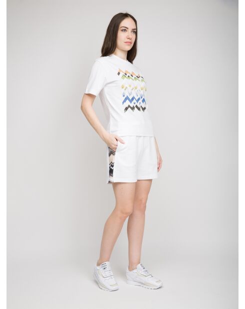 Quitterie t-shirt van wit jersey met korte mouwen