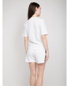 Wit T-shirt met korte mouwen Wanda