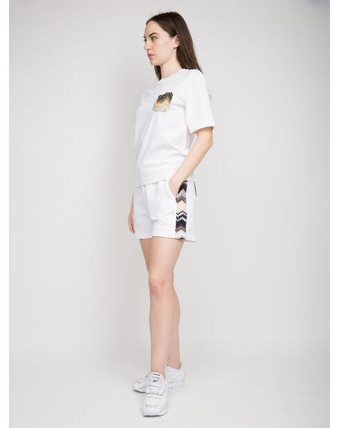 Wit T-shirt met korte mouwen Wanda