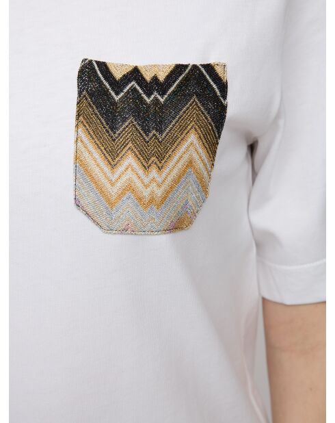 Wit T-shirt met korte mouwen Wanda