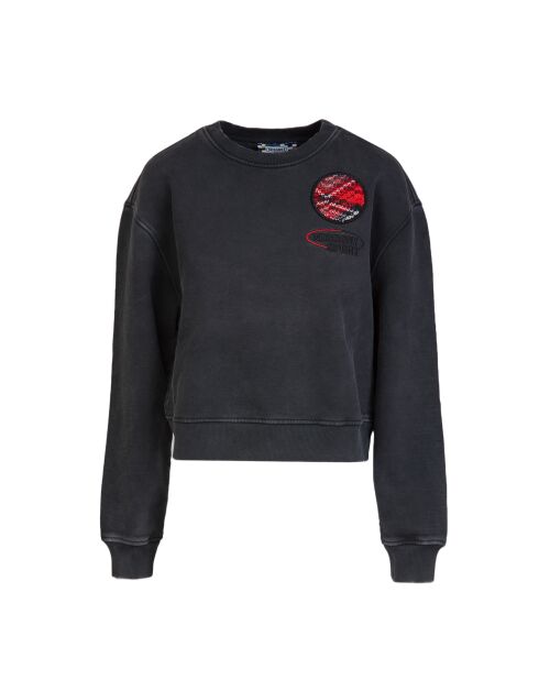 Antracietkleurige sweater met ronde hals Gabrielle