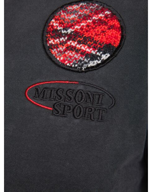 Antracietkleurige sweater met ronde hals Gabrielle