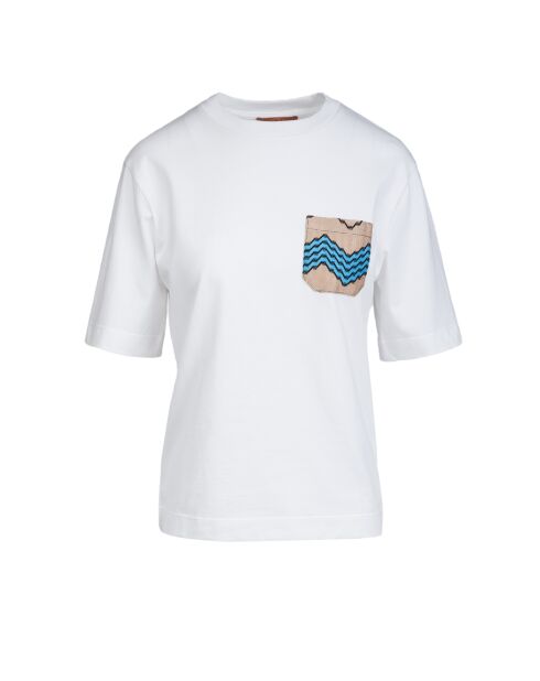 Xavière weißes Kurzarm-T-Shirt