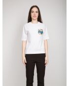 Xavière weißes Kurzarm-T-Shirt