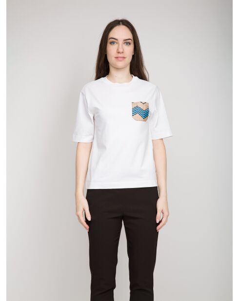 Xavière weißes Kurzarm-T-Shirt