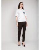 Xavière weißes Kurzarm-T-Shirt