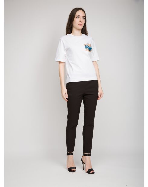 Xavière weißes Kurzarm-T-Shirt