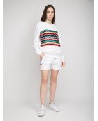 Sweat-shirt à demi-zip chevron Zoé raschel blanc