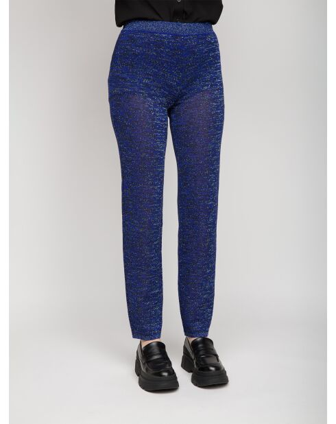 Pantalon Géraldine bleu/argenté