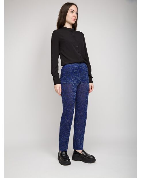 Pantalon Géraldine bleu/argenté