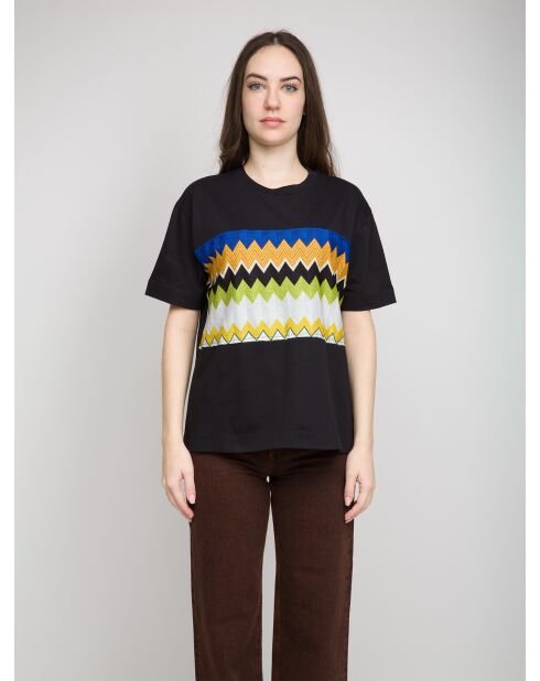 Tatiana zwart t-shirt met korte mouwen