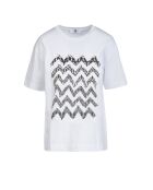 Weißes Kurzarm-T-Shirt aus Jersey