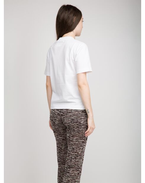 Weißes Kurzarm-T-Shirt aus Jersey