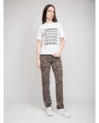 Weißes Kurzarm-T-Shirt aus Jersey