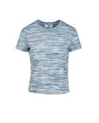 Olivia Kurzarm-T-Shirt aus blauem Jersey