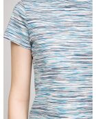 Olivia Kurzarm-T-Shirt aus blauem Jersey