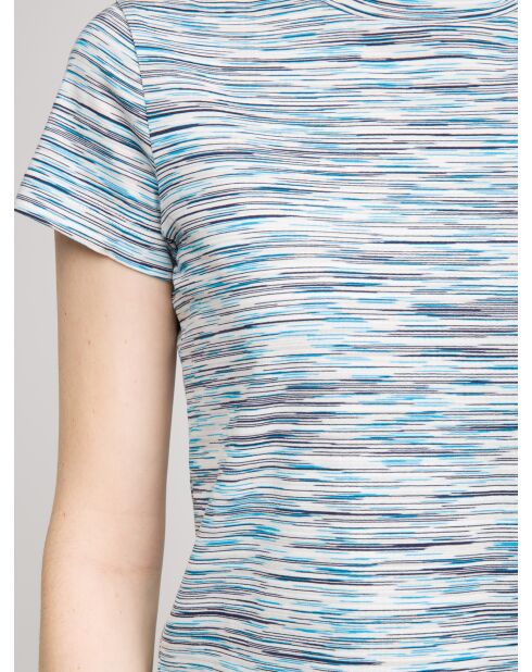 Olivia Kurzarm-T-Shirt aus blauem Jersey