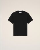 Schwarzes T-Shirt mit Aufnäher „Heart Friend“