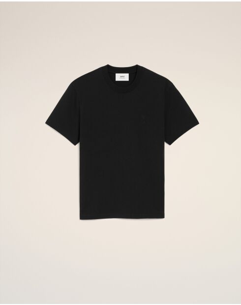 Schwarzes T-Shirt mit Aufnäher „Heart Friend“