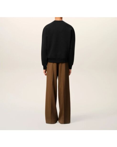 Ami De Coeur Sweatshirt mit Aufnäher, Schwarz