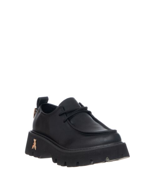 Blandine leren instappers van zwart kalfsleer