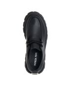 Blandine leren instappers van zwart kalfsleer